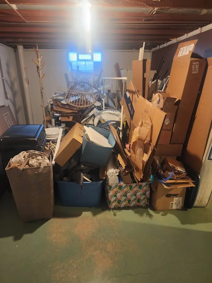 Roll-off dumpster container at job site for 20 Yard Dumpster Rental in Brookfield